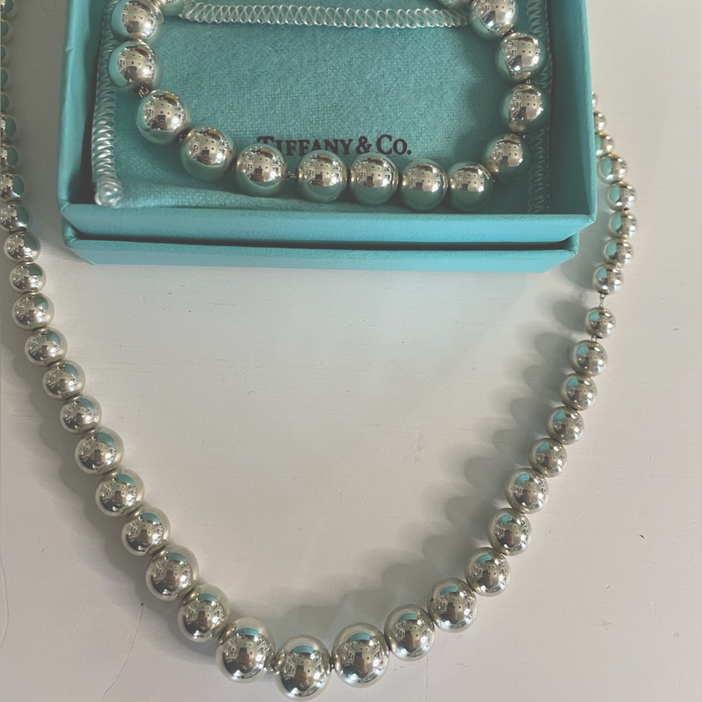 REPOSTING- TIFFANY & CO. ball bracelet and necklace 10mm